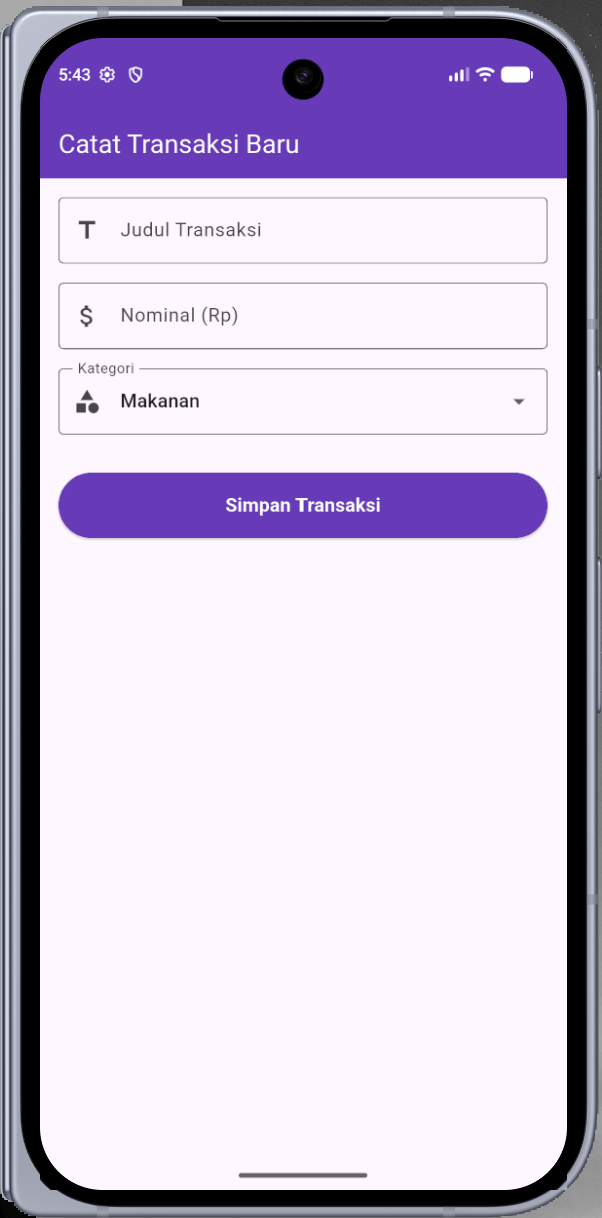 Output tampilan awal form dasar